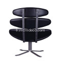 Fauteuil Corona en cuir pivotant